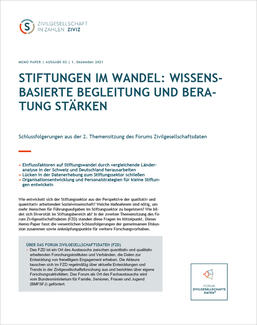 Stiftungen im Wandel: Wissensbasierte Begleitung und Beratung stärken (Cover)