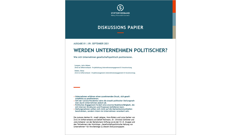 Werden Unternehmen politischer? (Cover)